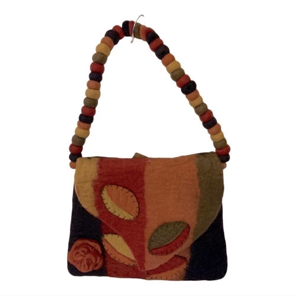 Rising Tide Boho Handmade Alpaca Wool Multi Color Purse